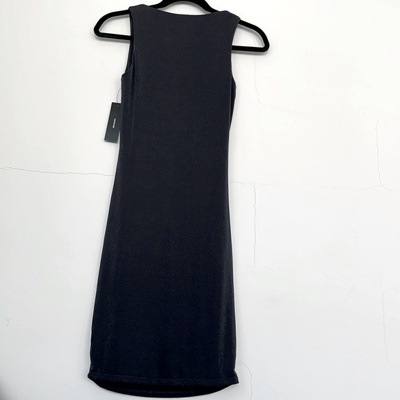 NWT Lulu’s More Than a Dream Charcoal Gray Sleeveless Bodycon Dress, Size Small - Picture 7 of 12